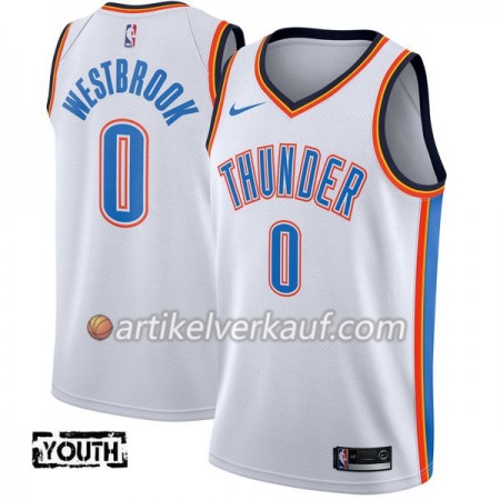 NBA Oklahoma City Thunder Trikot Russell Westbrook 0 Nike 2017-18 Weiß Swingman - Kinder